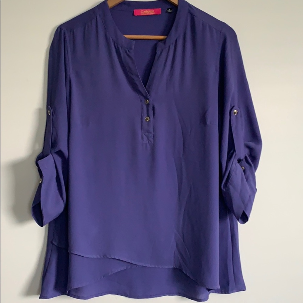 Catherine Malandrino flowy purple top